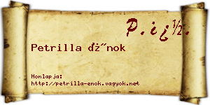 Petrilla Énok névjegykártya